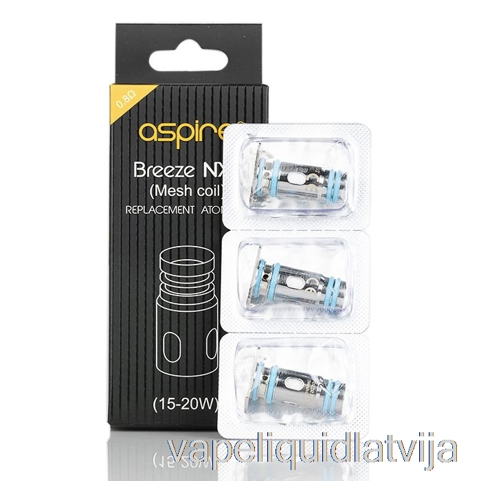 Aspire Breeze Nxt Rezerves Spoles 0.8ohm Nxt Ka Mesh Coils Vape šķidrums